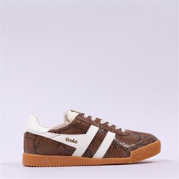 Gola Elan Serpent Retro Gumsole Trainer - Otter Off White